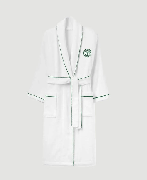 White Terry Robe – Iconic Green Wimbledon Logo