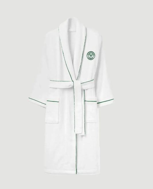 White Terry Robe – Iconic Green Wimbledon Logo